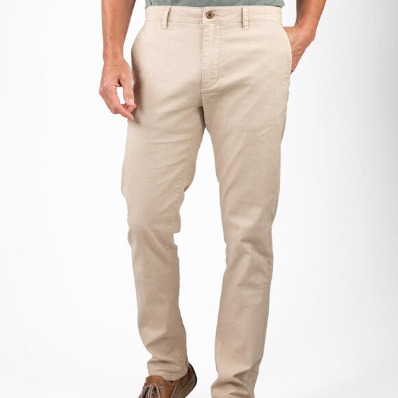 Tailor Vintage Stone Puretec Cool Stretch Linen/Cotton Chino Pant